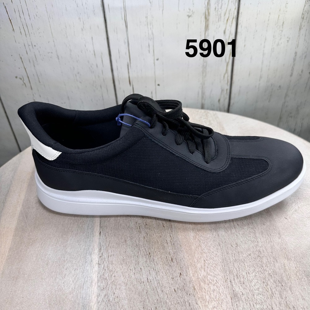 Rockport Sneaker Mens 11.5 Black Low Top Lace Up Casual Walking Shoe